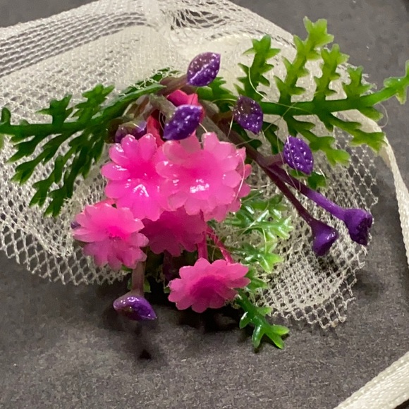 Bride Barbie Tracy bridal bouquet flowers #5598 wedding pink purple flowers MOD - Picture 2 of 3